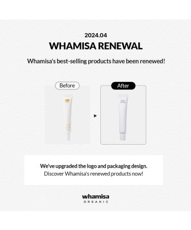 Whamisa Organic Flowers Eye Essence - Hydrating Vegan Eye Cream for All Skin Types | Organic 95.2% | Korean Skincare for Elasticity & Fine Lines (30ml - Buy Online on GoSupps.com