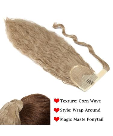 Sego 50cm Wavy Ponytail Extension - Curly Synthetic Hair in Sandy Blonde - Perfect for Braid & Cornrow Styles - Buy Online on GoSupps.com
