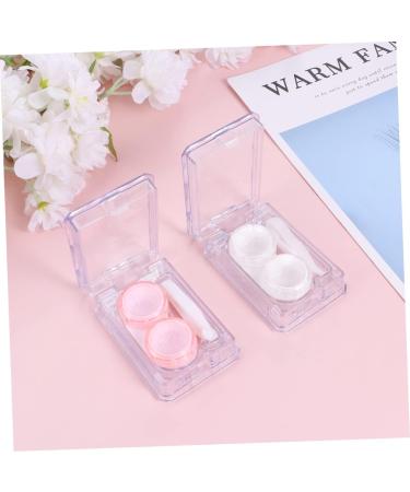Buy Solustre Mini Container Set for Colored Contact Lenses | 4-Piece Kit with Tweezers Mirror & Cleaning Case - Cute & Convenient! - Buy Online on GoSupps.com