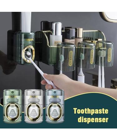 Toothpaste Squeezer 3 PCS Automatic Toothpaste Squeezer Dispenser Toothpaste Tube Squee Wall Non-Punching Mounted Blue - Buy Online on GoSupps.com
