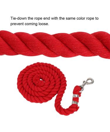 Felenny Horse Rope Leash Thickened Colorful Woven Bolt Rope Strong Durable Horse Leads Braided Cotton Rope (Red) - Buy Online on GoSupps.com