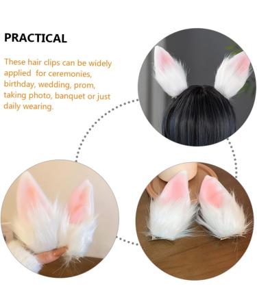 minkissy 1 Pair Easter Rabbit Headwear Bunny Ears Barrettes Easter Hair Accessories New Year Animal Barrettes Rabbit Ear Bobby Pin Hair Accessories for Women Fabric Clip Cats and Dogs Child - Buy Online on GoSupps.com