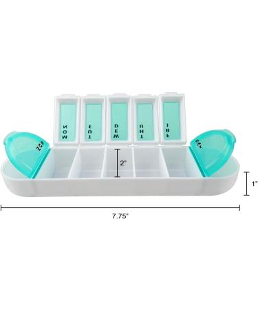 7-Day Pill Reminder Case | Organize Prescription Meds Vitamins & Supplements | Efficient Daily Health Tracker - Buy Online on GoSupps.com