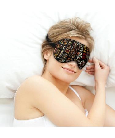 Handmade Ethnic Sleep Mask with Adjustable Strap - Block Light for Night Sleep and Travel - Men and Women - Buy Online on GoSupps.com