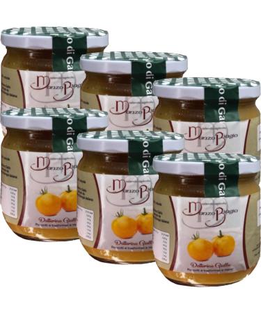 Amanti taste and passion Sauce Tomate Datterino Jaune | Ferme Bio B uf Biagio | 6 Pots en Verre de 425 Gr | Agricotura biologique | Piana del Sele | R colt s la main