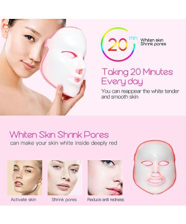 7 Color LED Light Therapy Mask - FEITA Photon Light Skin Rejuvenation Therapy Facial Skin Care Mask - Anti Aging - Reduce Wrinkles - Face Care Treatment - Buy Online on GoSupps.com