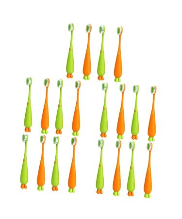 Carrots toothbrush children's toothbrush oral to toothbrush portable toothbrush manual toothbrush toothbrush toddlers household contours 20 pieces