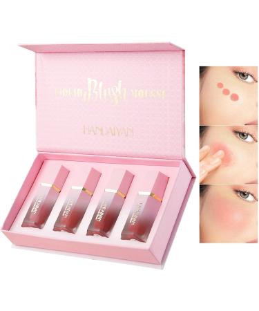 WOBBLO Liquid Cheek Blush | Soft Velvet Blush Long Lasting Cosmetic Product Natural Look Skin Blush for Skin Face 4 Pieces - Buy Online on GoSupps.com