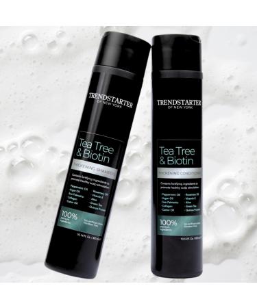 Buy TRENDSTARTER Tea Tree & Biotin Thickening Shampoo & Conditioner Set - DHT Blocker Argan Oil Aloe & More - 10.14 Fl. Oz Each | International Shipping - Buy Online on GoSupps.com