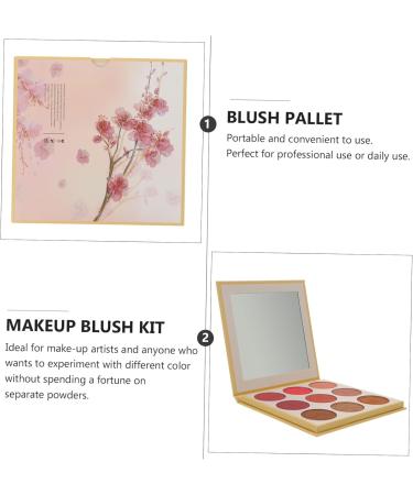 DRESSOOS 1pc 9 Loose Powder Makeup Palette Shimmer Blush Palette Blush Makeup Facial Beauty Cosmetic Powder - Buy Online on GoSupps.com