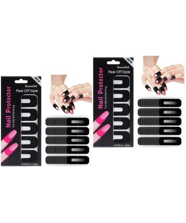 Healeved 200 Sheets Nail Art Anti-Spill Stickers Nail Polish Cuticle Protector for Nail Painting Nail Protectors Nail Guards for Painting Nails Nail Care Tools Silica Manicure 3.00X2.50X0.10CMx2pcs As Shownx2pcs