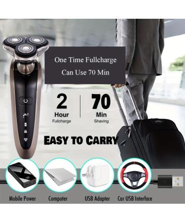 Roziapro Electric Razor for Men Wet and Dry Cordless Rechargeable Electric Shaver with 3D Floating Head IPX6 Waterproof Portable Razor for Men Gray - Buy Online on GoSupps.com