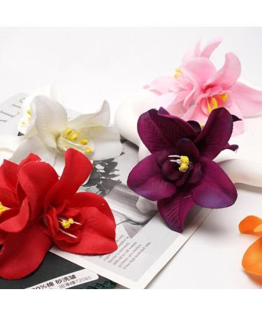 ZSPERKLA 6PCS Bohemian Flower Hairpin Artificial Hawaiian Orchid Flower Hair Clips for Women and Girls Bridal Wedding Party Beach Hair Accessories - Buy Online on GoSupps.com