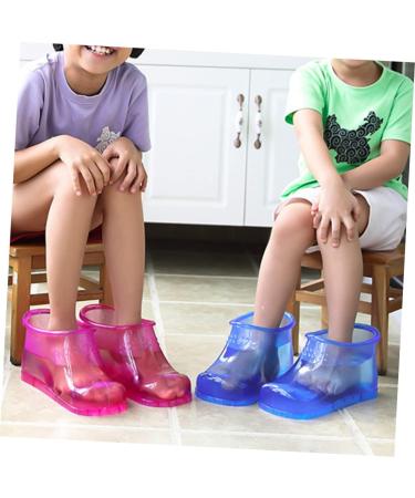 FOYTOKI 1 Pair Foot Bath Shoes Foot Spa Foot Container for Bathing Ankle Home Foot Bath Container Foot Soaking Tub Foot Soak Shoes Bath Tubs Foot Washing Shoes Take a Bath Pvc Bracket Man 26.3x11cm Rosy - Buy Online on GoSupps.com