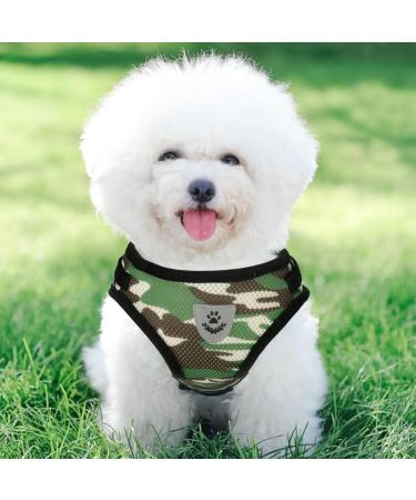 Femax Dog Harness & Leash Set - Soft Mesh Padded Reflective Adjustable for Puppies & Cats - Breathable Camouflage XS (26-29 cm) - Perfect for Walking Running & Training - Buy Online on GoSupps.com