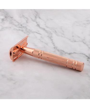 Eco-Friendly Double Edge Safety Razor for Men & Women - Reusable Metal Razor with 5 Blades | Perfect Grooming Gift for Friends & Lovers - Buy Online on GoSupps.com