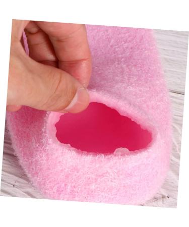 FRCOLOR 2 Pairs Gel Socks Treatment Socks for Foot Care Feet Healing Socks White Cotton Gloves Gel Spa Socks Foot Treatment Socks Ankle Socks Cosmetic Feather Yarn Pink - Buy Online on GoSupps.com