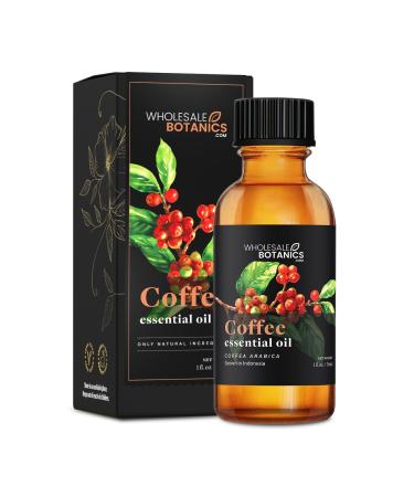 Coffee Essential Oil by Wholesale Botanics - Premium Grade Essential Oil | for Aromatherapy Soaps Lotions & Candles | Vegan & Cruelty Free (1 Fl.Oz.) 1 Fl Oz (Pack of 1)