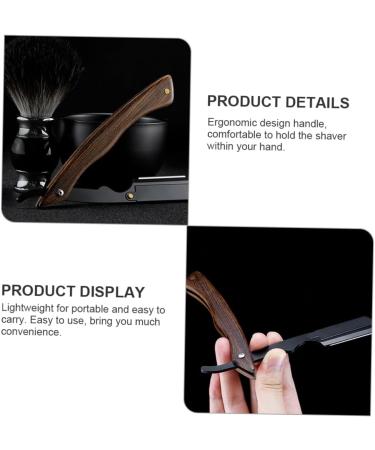 Best Eyebrow & Beard Trimming Shaver for Men - Foldable Rosewood & Stainless Steel Razor Blades - Portable Mustache Tool - Buy Online on GoSupps.com