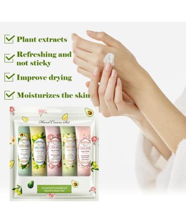  Horuili Hand Cream Set Pack of 5 Mini Hand Creams Natural Botanical Scent Moisturizing and Hydrating Cream for Rough and Chapped Hands (floral 30ml) - Buy Online on GoSupps.com
