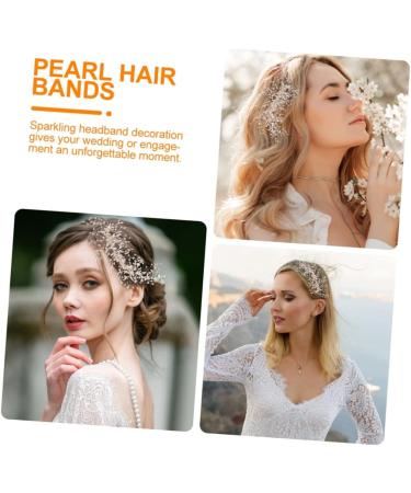FRCOLOR braided pearl hair comb bride hair comb Pearl Wedding headwear wedding hair Crystal Hair Accessories Bridal Side Comb Pearl Crystal styling comb abs the side white bridesmaid clip - Buy Online on GoSupps.com