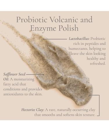 Glowbiotics Volcanic & Enzyme Polish - Probiotic Brightening Facial Scrub for All Skin Types 2 Fl Oz | Exfoliator with Malic Acid for Luminous Skin - Buy Online on GoSupps.com
