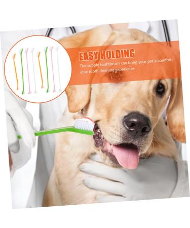 GRIRIW 8pcs Double Head Dog Toothbrush Dog Toothbrush and Toothpaste Dog Toothbrushes Pet Toothpaste Pp - Buy Online on GoSupps.com