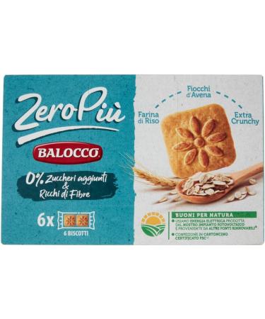 Balocco Zero Pi Biscotti Pack of 12 biscuits without added sugar rice flour oat flakes and crunchy 230 g pack + Italian Gourmet Polpa di Pomodoro box 400 g - Buy Online on GoSupps.com
