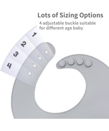 Baby Weaning Set | Toddler Feeding Set | Suction Plate Cup Bowl Spoon Fork Snack Cup Lid | Silicone & Wood Materials (Grey) - Buy Online on GoSupps.com