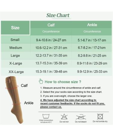 Buy JHKJ Medical Compression Socks with Zipper - Knee-High Open Toe Support for Men & Women | Best International Shipping - Buy Online on GoSupps.com