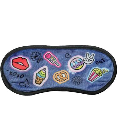 iscream Fun and Colorful Satin-Lined Silky Fleece Sleep Mask for Girls - Happy Patches Happy Patches One Size