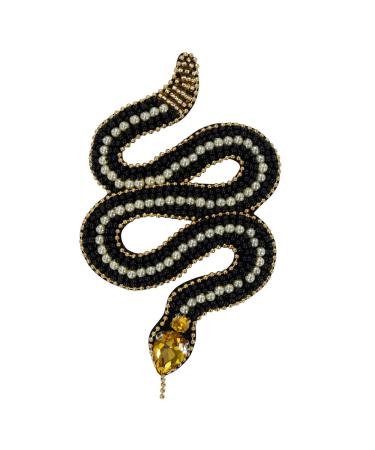 Sequin Beaded Rhinestones Snake Patch Motif Applique Sew on Jackets Apparel DIY Decoration Accessories TH22527B (B 1piece)