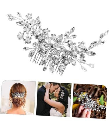 HAPINARY Crystal Inlaid Hair Comb Bridal Hair Decor Bride Hair Comb Bridal Headpieces for Wedding Crystal Hair Comb Wedding Hair Accessories Bride Wedding Headdress Bridal Hair Comb - Buy Online on GoSupps.com