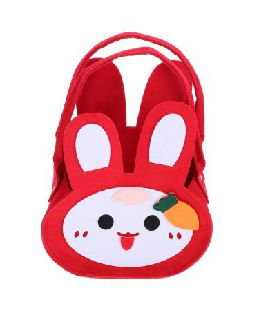 STOBAZA Easter Goodie Bags Snack Bags Easter Candy Pouch Cookies Storage Bags Candy Packing Bags Cloth 1 count (Pack of 1) Red