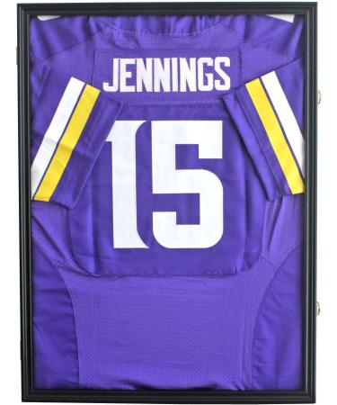 Lockable Jersey Display Frame Case | Large Shadow Box with UV Protection | Ideal for Sports Jerseys | Black Finish - Buy Online on GoSupps.com