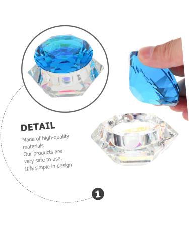 minkissy 3pcs Nail Art Crystal Cup Nails Glass Dish Lid Bowl Cup Nail Liquid Cup Mini Crystal Bowl Vitroleros Para Mini Pen Washing Bucket Equipment Mix White Crystal 6.5x6.5cmx3pcs Lake Bluex3pcs - Buy Online on GoSupps.com