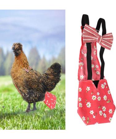Medium Red Pet Poultry Diapers - Washable & Portable Chicken Goose Duck Diapers - Prevent Pulling & Feces Pockets for Improved Hygiene - Buy Online on GoSupps.com
