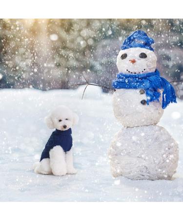 BINGPET Turtleneck Dog Jumper - Classic Cable Knit Sweater for Dogs Cats - X-Small Navy Blue | Warm Winter Pet Clothes - Buy Online on GoSupps.com