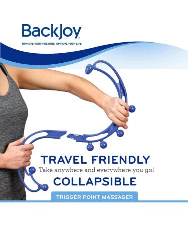 BackJoy Trigger Point Relief Self Massage Stick - Foldable Therapy for Lower Back Neck & Foot - Blue - One Size - Buy Online on GoSupps.com