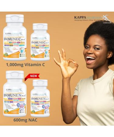 Immune N Plus 13 in 1 Supplement - NAC 600mg, Quercetin 1000mg, Vitamin C 500mg, Zinc 50mg, Vitamin D3 5000iu - 90 Capsules - Buy Online on GoSupps.com