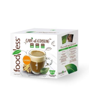 Foodness FoodNess - 50 capsules + 10 gifts Classic Ginseng Coffee compatible with Dolce Gusto system without gluten lactose and added sugars (total 60 capsules)