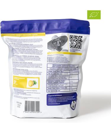 PAKKA Bio Fair Trade Pineapple 1kg Organic & Fair Trade Dried Pineapple Unsweetened Unsulphurated Produced Directly by the Producer in Colombia Vegan 1000g - Buy Online on GoSupps.com