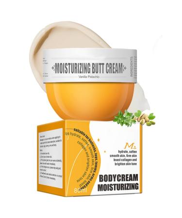 Body Thigh Butt Firming Cream Moisturizing Body Skin Repair- Fast Absorbing Non-Tacky Light Creamy Texture Smoothening Butt Cream for Women 80ml (#1 Vanilla Pistachio) #1 Vanilla Pistachio 0.2 Fl Oz (Pack of 1)