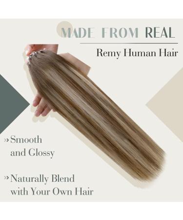 Buy Laavoo Real Hair Extensions - Microring Balayage Brown Ombre & Light Blonde 35cm 50g - Premium Quality & International Shipping - Buy Online on GoSupps.com