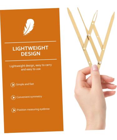 SOESFOUFU Eyebrow Ruler Tool 1pc Caliper Steel Golden Positioning Tools Sliding Mean Measuring Makeup Stainless Ratio Metal Dies 25x5x0.6cm Golden - Buy Online on GoSupps.com