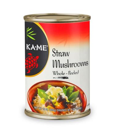 Ka-Me Whole Peeled Straw Mushrooms - Best For Soup And Stir Fry - 15 Oz. (Pack of 12) Whole Straw Mushrooms 15 Ounce (Pack of 12)