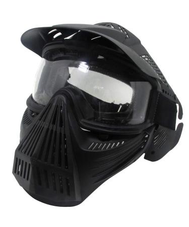 IndependentThose Tactical Paintball Mask Airsoft Masks, for Airsoft BB Hunting, CS Game Paintball Full Face Tactical Gear, Impact Resistant with Goggles, Motocross Skiing Outdoor Activities Black/Clear Lens