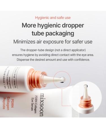 mixsoon PDRN Collagen Eye Serum - Hydrating and Firming Eye Treatment Gentle Formula for Smooth Revived Under-Eye Area 20ml / 0.68 fl.oz. Korean Glass Skin Care - Buy Online on GoSupps.com