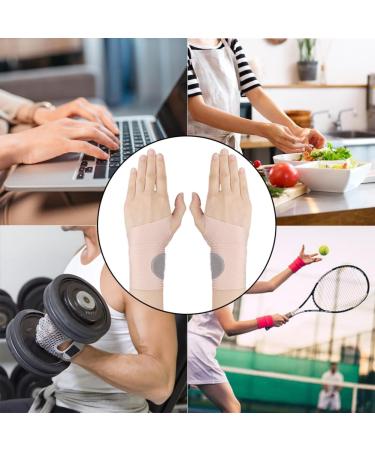 Ultra-Thin Wrist Brace (2Pcs) - Lightweight Compression Support for Carpal Tunnel Arthritis Tendonitis & Pain Relief - Elastic Wrist Wraps for Sports & Workouts (Skin Tone - Buy Online on GoSupps.com