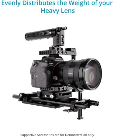 PROAIM SnapRig Universal Lens Support | Heavy Camera Lenses | 15mm LWS Rod | Robust & Durable | Height Adjustment 2.1 | Supports Lens Diameter Up to 150mm (LS-01) - Buy Online on GoSupps.com